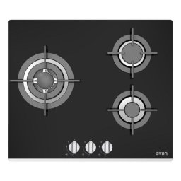 Placa de gas Svan SGW3602N 60 cm 3 quemadores Wok