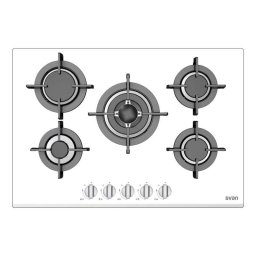 Placa de gas Svan SGW57500B 70 cm 5 quemadores Wok Blanco Autoignición