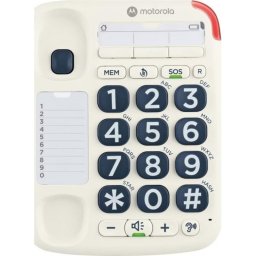 Teléfono inalámbrico con teclado Motorola CT200 Blanco con Altavoz y Marcado Rápido