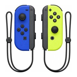 Mando Inalámbrico Blossom Nintendo Switch Azul y Amarillo Correas de Muñeca