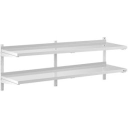Royal Catering Estante de pared metálico - 2 baldas - 40 x 180 cm 10011464