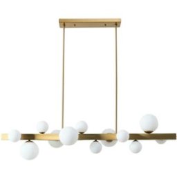 Kosilum Lámpara de techo vidrio y acero inoxidable 110 cm