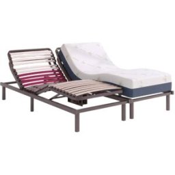 Reca Bedding Conjunto somier eléctrico negro y colchón 17cm 70x190cm