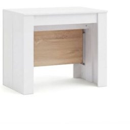 duehome Mesa consola extensible 50-235x90 cm blanco roble