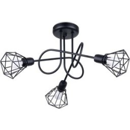 Sollux Lighting Lámpara de techo de acero negro alt. 29 cm