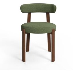 Sia Home Juego de 2 sillas de terciopelo chenilla verde caqui
