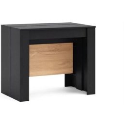 duehome Mesa consola extensible 50-235x90 cm negro roble