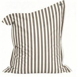 Deco Arts Puff gigante xxl 180x140 rayas beige - desenfundable & anti-uv