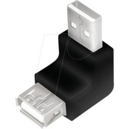 LOGILINK AU0025 - Adaptador USB 2.0 a macho > a hembra, 90°