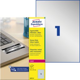 AVERY ZWECKFORM AVZ L6013-8 - Etiquetas de identificación, resistentes al agua, 210 x 2