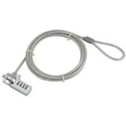 Gembird LK-CL-01, Plata, Cerradura con combinación, PVC, Acero, Zinc, 4 mm, 45 mm, 185 mm