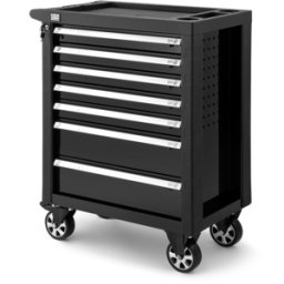 Carro de herramientas HBM 7 cajones, 76,5 cm, negro