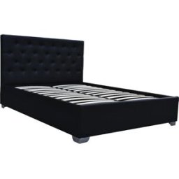 Habitat et jardin Cama doble con cofre "Tino" - 180 x 200 cm - Negro