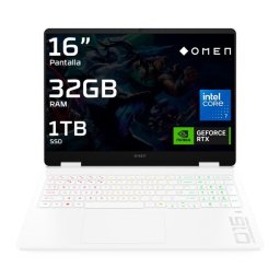 Portátil Gaming HP OMEN 16-am0005ns Intel Core 7 240H 32GB 1TB SSD RTX 5070 16" Blanco