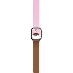 Correa MOFT Mof000029 para Apple Watch SE 3 marrón y rosa, silicona y cierre magnético