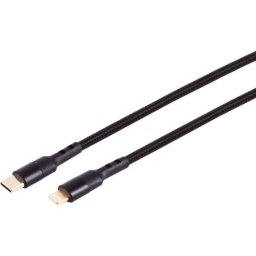 Cable S-Conn BlackCotton USB A a USB C Textil 1 m 480 Mbit/s