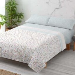 Manterol Juego sábanas algodón estampado floral multicolor - cotton deco 180cm