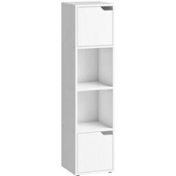 Homcom Estantería para libros 30x29x119 cm blanco