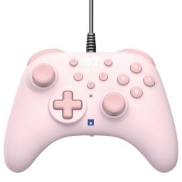Hori HORIPAD Turbo Rosa Mando con Cable para Nintendo Switch 2/Switch/Switch OLED