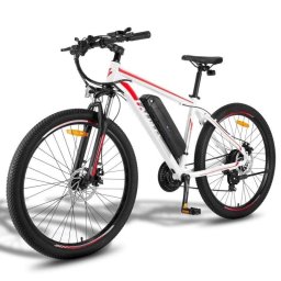 Bicicleta Eléctrica Fafrees F28 Mt 250W 27.5" 15Ah Blanco-Rojo