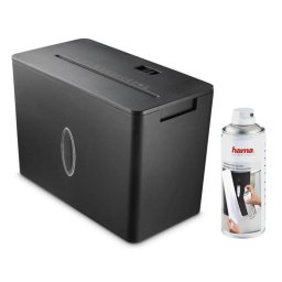 Pack Trituradora de papel Hama Safe X40-B Corte cruzado 4x33mm 7L 64 dB + Spray limpiador 400ml