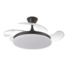 Ventilador de techo con luz Yatek KALA 107 cm 59 W 6 velocidades Aspas retráctiles con mando Motor silencioso