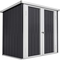 Outsunny Cobertizo de jardín 147x86x134 cm negro