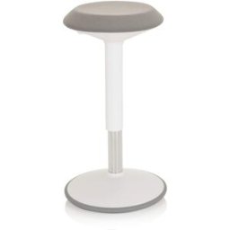 hjh OFFICE Asiento de pie tela blanco/gris