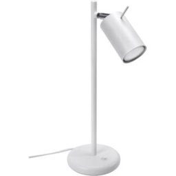 Sollux Lighting Lámpara de mesa blanco acero alt. 43 cm