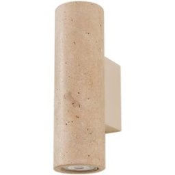 Lucande Lámpara de pared de piedra blanco