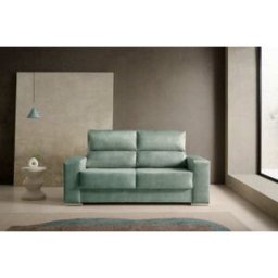 Velare Sofá reclinable 3 plazas de tela agua marina 180 cm