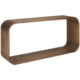 MACABANE Consola de diseño redondeado de madera de mindi
