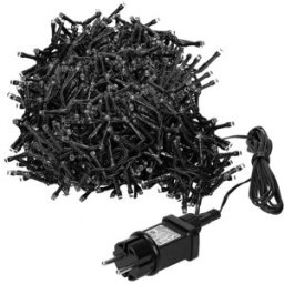 ECD Germany Cadena luces navidad 3000 led 39m blanco cálido interior/exterior ip44