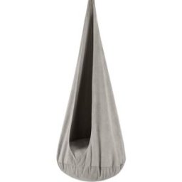 Bees & Blooms Columpio capullo infantil con cojín, gris