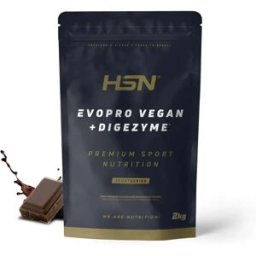 HSN Evopro vegan (mezcla proteínas premium) + DigeZyme® 2kg chocolate - Proteínas Liberación Secuencial - Polvo - 57 Servicios