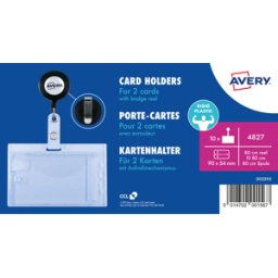 AVERY ZWECKFORM AVZ 4827 - Funda para identificación, 54x90 mm, con clip, para 2 tar
