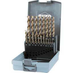 RUKO 228214RO - Juego de taladro de acero, HSSE-Co 5, 19 piezas
