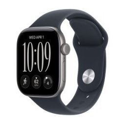 Apple Watch Series 12 (GPS) - Caja de aluminio en gris espacial (42 mm) - Correa deportiva azul mari