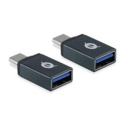 Conceptronic DONN03G cambiador de género para cable USB 3.1 Gen 1 Type-C USB 3.1 Gen 1 Type-A Negro