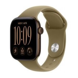 Apple Watch Series 12 (GPS) - Caja de aluminio en bronce oscuro (42 mm) - Correa deportiva verde oli