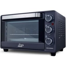 Grunkel HR-23EASY horno 23 L 1600 W Negro, Acero inoxidable