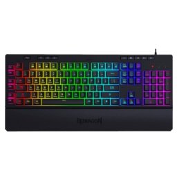 Redragon Shiva Teclado Gaming de Membrana RGB con Reposamuñecas Negro