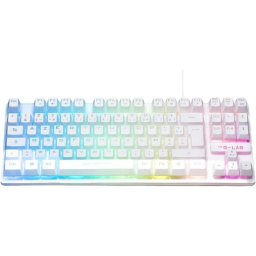 Teclado The G-Lab Keyz Caesium TKL Membrana compacto Layout ES retroiluminado RGB
