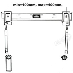 Fersay Soporte TV Pared 32 a 55" VESA 400x400 Máx 50 kg Negro