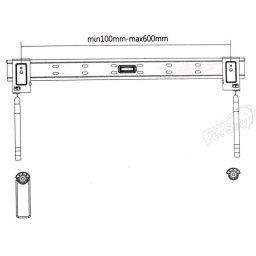Fersay Soporte TV Pared 32 a 60" VESA 600x600 Máx 50 kg Negro