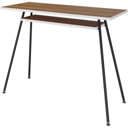 Escritorio Compacto Levira Kost Dash 100x40 cm Nogal Troia y Negro