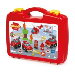 Ecoiffier Abrick 3359 Maletín de Vehículos de Bomberos 40 piezas