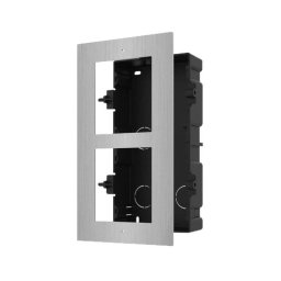 Panel frontal y caja de registro empotrada Hikvision para 2 módulos