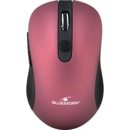 Ratón Bluestork Office 60 WL inalámbrico 1600 DPI negro y púrpura, 6 botones