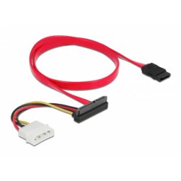 Cable Delock SATA III 7 pines + Molex 4 pines con 22 pines 50 cm